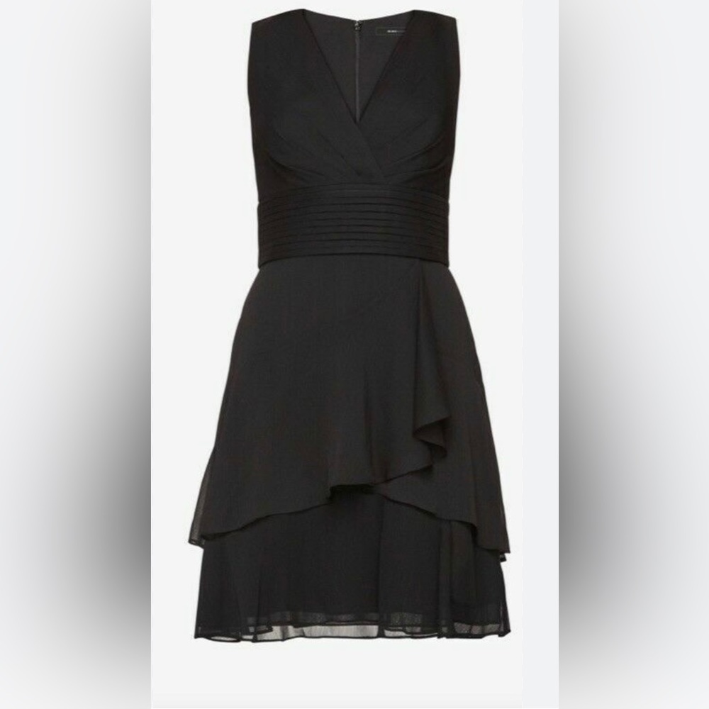 BCBG Marissa ruffled chiffon dress- never worn just tried on a couple times